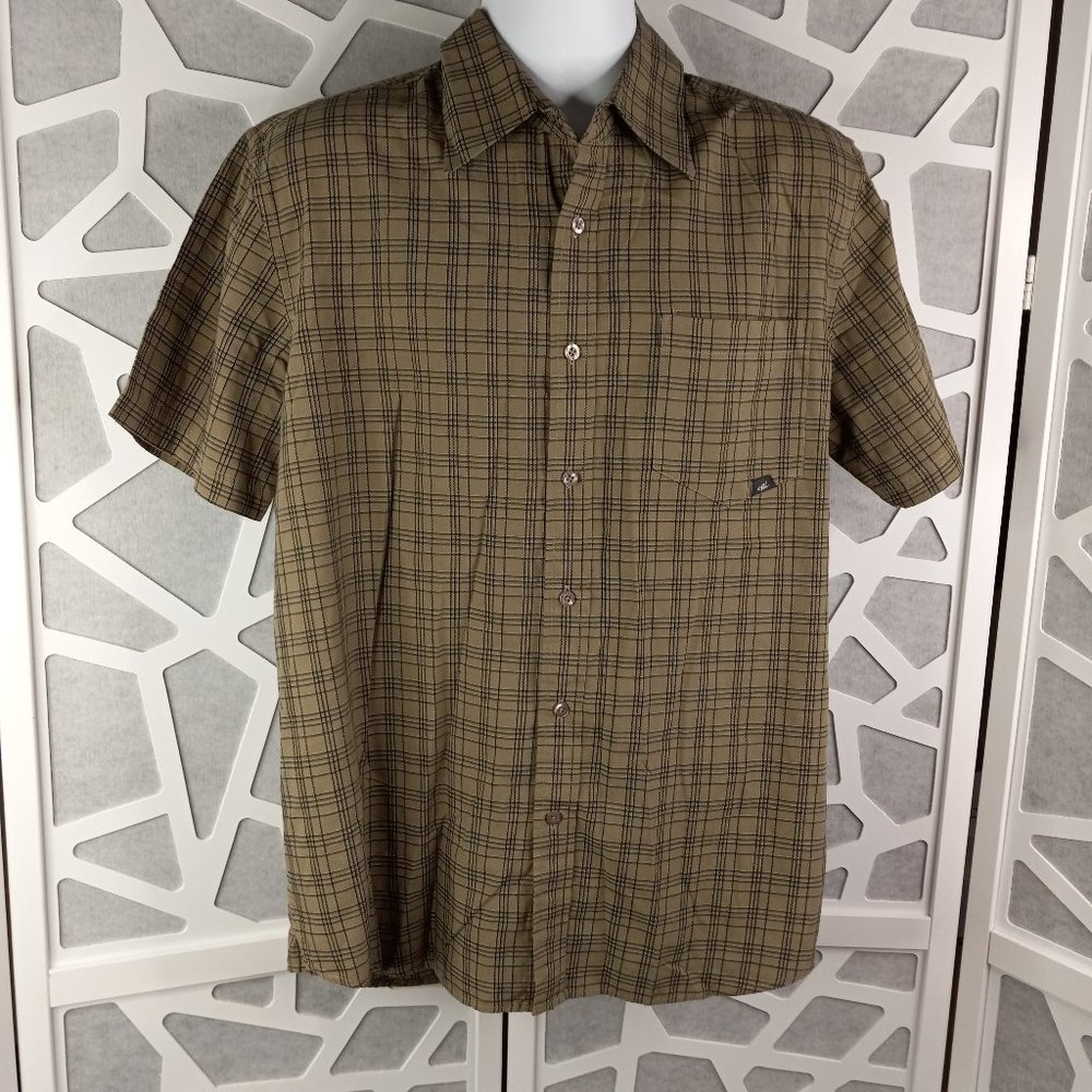 Coastal L Plaid Button Front Short Sleeve Shirt